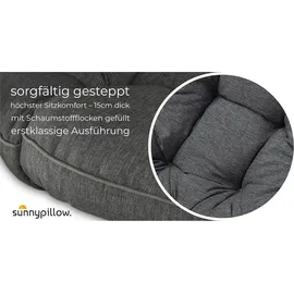 sunnypillow Papasansessel Loungesessel anthrazit