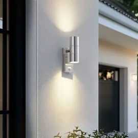 LINDBY Außenwandleuchte Eyrin mit Bewegungssensor