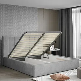 petits-meubles Boxspringbett 160 x 200 cm Grau