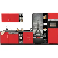 Held MÖBEL Küchenzeile »Paris«, ohne E-Geräte, Breite 350 cm rot
