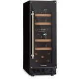 Klarstein Weinkühlschrank Vinovilla Victoria 17 Duo, für 17 Standardflaschen á 0,75l,Wein Flaschenkühlschrank Weintemperierschrank Weinschrank Kühlschrank schwarz