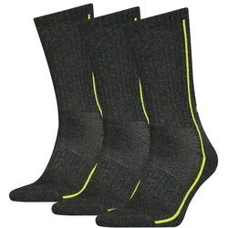 HEAD Unisex Socken im Pack - Sportsocken, Mesh-Einsatz, einfarbig Dunkelgrau 39-42 3er Pack (1x3P)