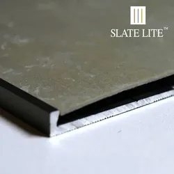 SlateLite Abschlusskante, F-Line, Aluminium, stahlfarben - silberfarben