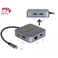 DeLock USB Typ-C Dockingstation für Mobilgeräte 4k - HDMI, HUB, SD, PD 3.0