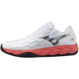 Mizuno Wave Enforce Court Cc White/Baritone Blue/Calypso Coral 44