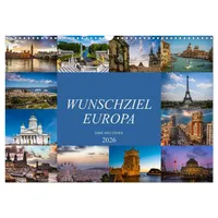 Calvendo Wunschziel Europa (Wandkalender 2026 DIN A3 quer), CALVENDO