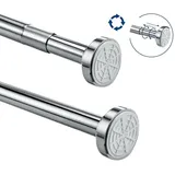 BAYLI Duschvorhangstange 60 cm silber