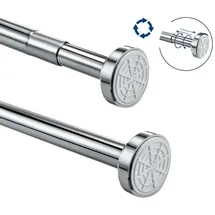 BAYLI Duschvorhangstange 60 cm silber