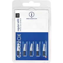 Curaprox CPS 15 regular, Refill, 5 Stück, schwarz, konisch, 1.8 mm Durchmesser, 5 mm Wirksamkeit, Nachfüllpackung, ohne Halter
