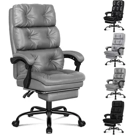 luxuskollektion Bürostuhl Leder Grau