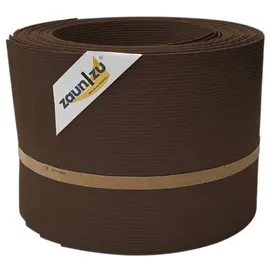 zaunzu® Sichtschutz Rille 10x Einzelstreifen 255 x 10 cm Braun