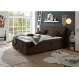 Carpino 180x200 cm Boxspringbett mit Motor Mokka, Ausführung:Variante 3