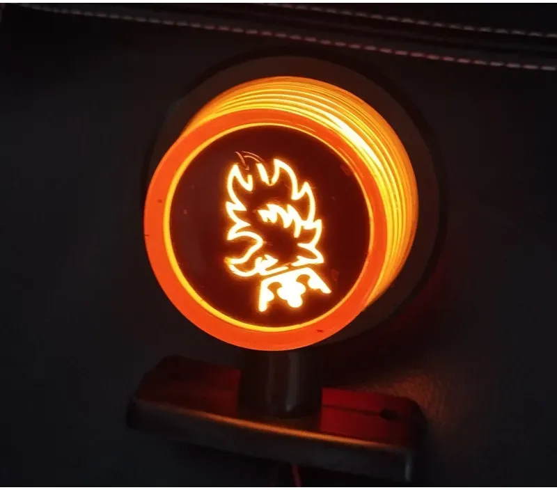 1 Stück LED-Seitenbegrenzungsleuchte (Hörnchen) 12–24 V orange-rot „Old-School“ Neon-Effekt mit SCA-Logo