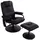 Homcom Massagesessel mit Hocker Kunstleder 84 x 95 x 77 cm Schwarz