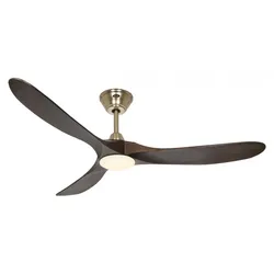 CasaFan 315276 ECO GENUINO-L Deckenventilator mit Licht, 152 cm, dunkles Walnussholz