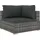 vidaXL Polyrattan Lounge-Set mit Auflagen grau