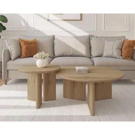 OTTO home Cassian Braun Eiche 80 x 37 x 80 cm