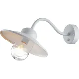 Licht-Erlebnisse Außenleuchte Bewegungsmelder E27 IP44 27,5 cm Weiß Maritim Lampe Wand Eingang