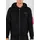 Alpha Industries Back Print Zip Kapuzenpullover Black M
