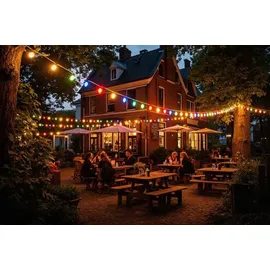 SPICELITE LED Lichterkette 50 m Schwarz 5 bunte Kugellampen