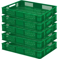 BRB 5 Bäckerkisten / Euroboxen, LxBxH 600 x 400 x 90 mm, lebensmittelecht, grün