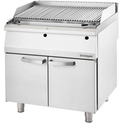 Stalgast Gas-Lavastein-Grill als Standgerät, Serie 700 ND mit V-Rost, 800x700x850 mm