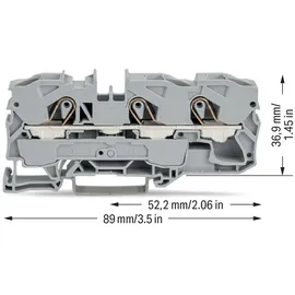 WAGO GmbH& Co. KG Durchgangsklemme 3-Leiter, TS 35 2010-1301