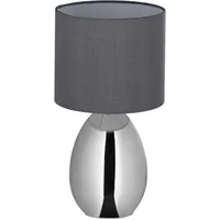 Relaxdays Nachttischlampe mit Touch, moderne Tischleuchte, E14, Tischlampe mit