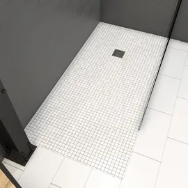 Aurlane befliesbares Showerboard 90 x 160 Runder Ablauf