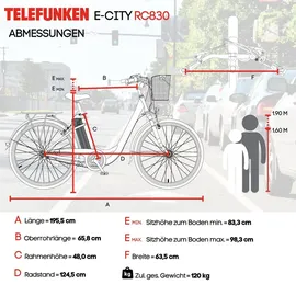 Telefunken Multitalent RC830 2022 28 Zoll RH 48 cm Damen weiß