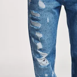 2y studios Firio Destroyed Straight Jeans blau 31