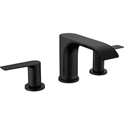 hansgrohe Vivenis Waschtisch-3-Loch-Armatur 75033670 mit Zugstangen-Ablaufgarnitur, mattschwarz