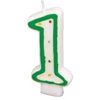 Amscan Zahlenkerze 1 7,3 cm 5 St. gelb