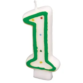 Amscan Zahlenkerze 1 7,3 cm 5 St. gelb
