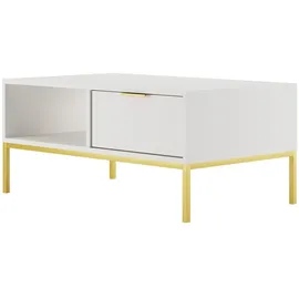 petits-meubles Couchtisch Seattle Weiß Holzwerkstoff 100 x 45,4 x 60 cm