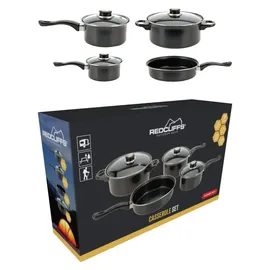 Mojawo Camping Kochtopfset 7-teilig Leichtes Aluminium Topfset für Gasherde