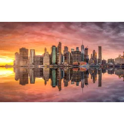 Fototapete PAPERMOON "Photo-Art ALVARO PEREZ AAMP, NEW YORK GLÜHEN I", bunt, B:4,00m L:2,60m, Vlies, Tapeten