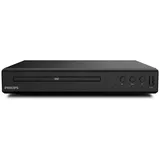 Philips TAEP200 DVD Player und HDMI Kabel - DVD Player für Fernseher - HDMI Kabel 1.5M - Für CD, (S) VCD, DVD, DVD+R, DVD-R, DVD+RW, DVD-RW und USB - Bildschirmanpassung und Smart Picture - Schwarz