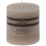 Steinhart Kerzen Stumpenkerze Raureif 100 x 98 mm taupe