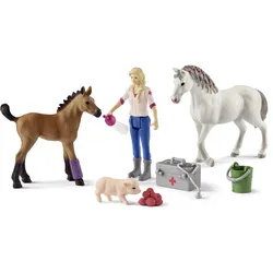 Arztbesuch bei Stute und Fohlen Modell von Schleich