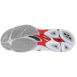 Mizuno Wave Lightning Pro Herren Weiß/Schwarz/Rot 42