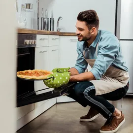 Relaxdays Pizzablech Set mit Ständer