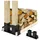 Relaxdays Holzstapelhilfe Stahl 0,10 x 0,16 m 4x Schwarz