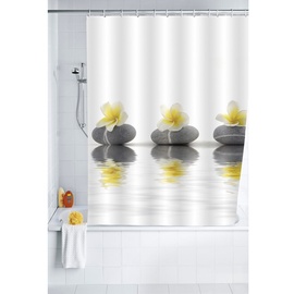Wenko Duschvorhang Stones with Flower, 200 cm -