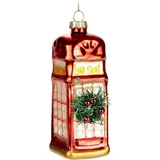 Brubaker Telefonzelle UK - Handbemalte Weihnachtskugel aus Glas - 13 cm Baumkugel - England Weihnachtsdekoration - Mundgeblasener Christbaumschmuck - Figur Lustig Deko Anhänger