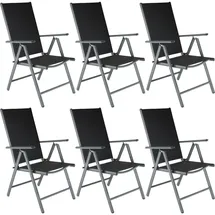 Tectake tectake® Gartenstuhl, klappbar, 7-fach verstellbare Rückenlehne, 67 x 56 x 105 cm