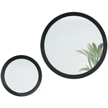 Vladon Wandspiegel Globe 50 x 80 cm Schwarz
