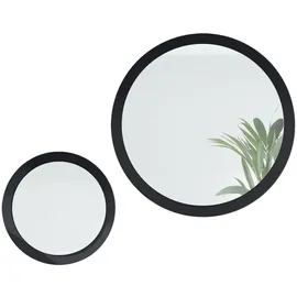 Vladon Wandspiegel Globe 50 x 80 cm Schwarz