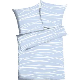 KAEPPEL Motion Mako-Satin hellblau 155 x 220 cm + 80 x 80 cm