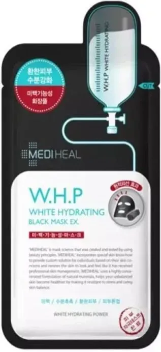 MEDIHEAL WHP WHITE HYDRATING BLACK MASK SCHWARZE MASKE ERHELLUNG - 25ml